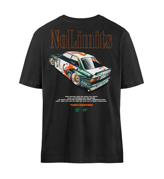 BMW E30 "JÄGER" x NO LIMITS Oversized Shirt - TuninghunterZ Auto & Tuning Bekleidung - Motorsport Bekleidung mit BMW M3 E30 DTM Jägermeister Design.