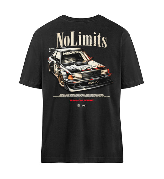 "190EVO x NO LIMITS (Backprint) Oversized Shirt - TuninghunterZ - Auto & Tuning Bekleidung für Mercedes 190EVO DTM Fans"