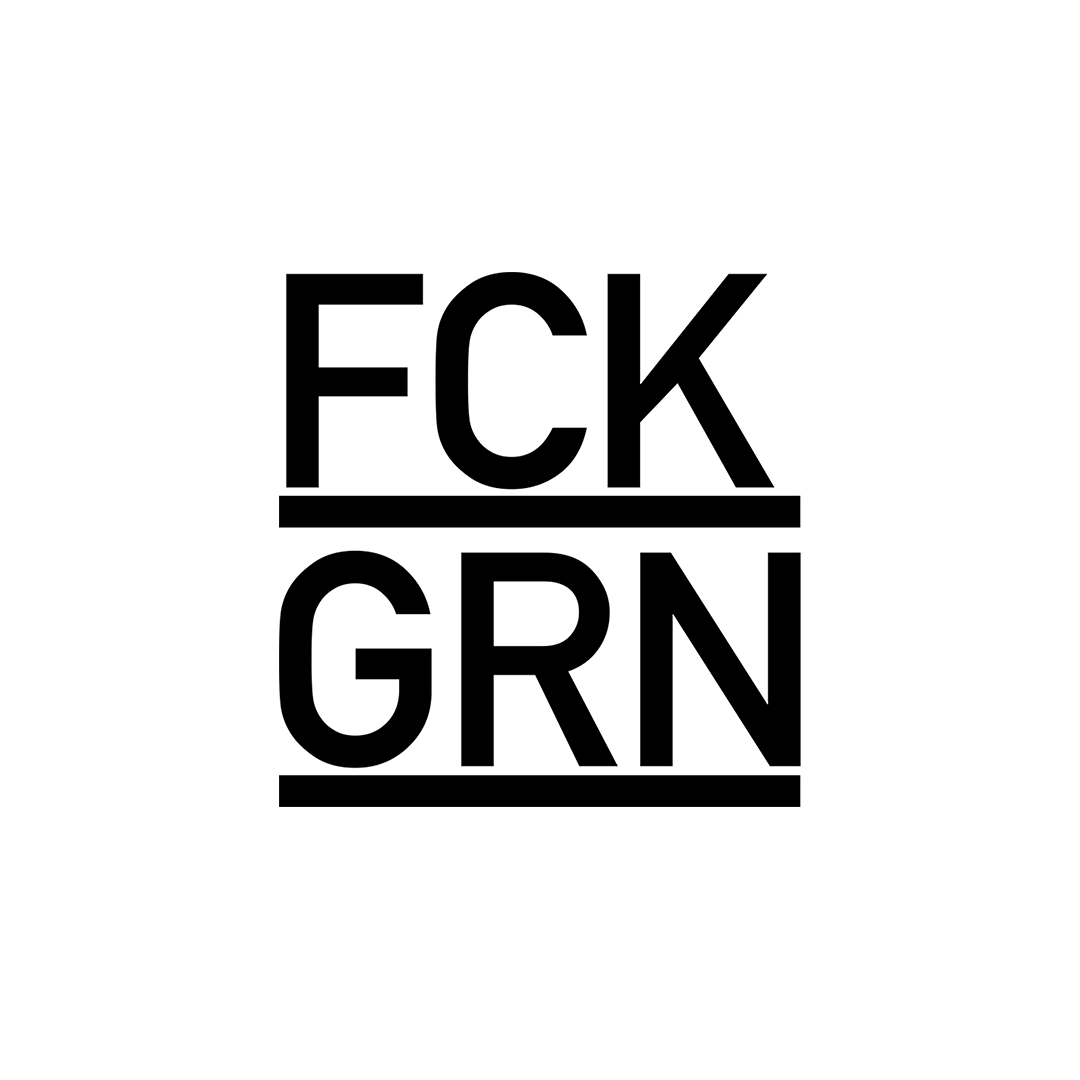 FCK GRÜNE Sticker - tuninghunterZ ist dein Onlineshop für Tuning-Bekleidung, Geschenke für Autofan oder Freund.