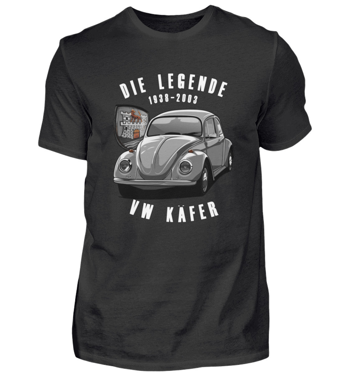 "VW Käfer T-Shirt in schwarz von Tuninghunterz - Bekleidung für Auto und Tuningfans - Die Legende für Fans des Oldtimers."