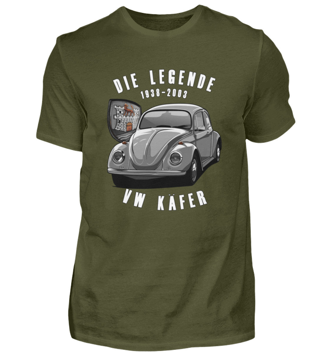 "VW Käfer T-Shirt von Tuninghunterz - Bekleidung für Auto und Tuningfans - Die Legende für Fans des Oldtimers inUrban Khaki-1109