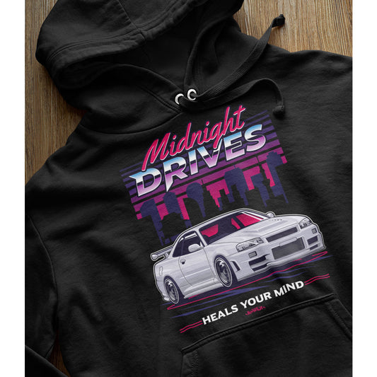 Midnight Drive - Unisex Kapuzenpullover Hoodie