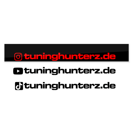 Individueller Social Media Auto Scheibenkeil
