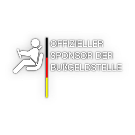 offizieller sponsor der bußgeldstelle Sticker Aufkleber für das Auto