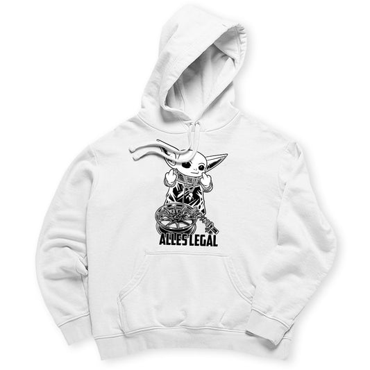 Unisex Kapuzenpullover Hoodie "ALLES LEGAL" von tuninghunterZ - Bekleidung für Auto und Tuningfans - Spielt darauf an, dass die Polizei einen ständig anhält - Polizeikontrolle, Stillgelegt, Angezweifelt.