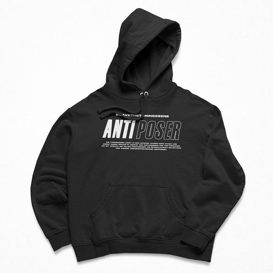 Anti Poser Hoodie - tuninghunterZ ist dein Onlineshop für Tuning-Bekleidung, Geschenke für Autofan oder Freund.