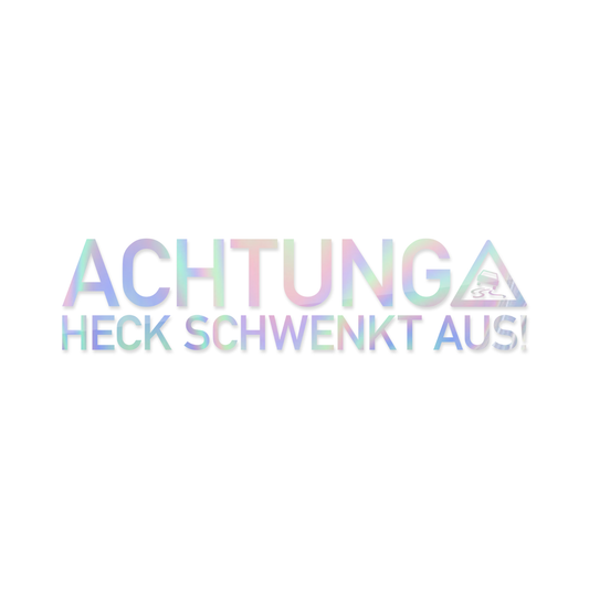 Achtung Heck schwenkt aus Sticker