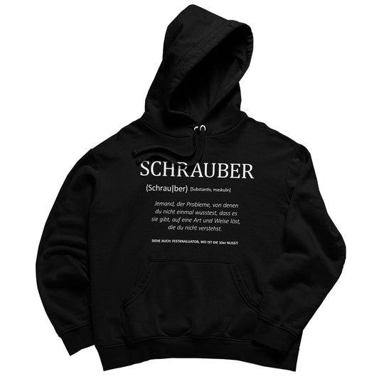Schrauber Definition Hoodie - tuninghunterZ ist dein Onlineshop für Tuning-Bekleidung, Geschenke für Autofan oder Freund.